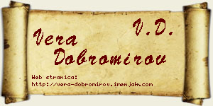 Vera Dobromirov vizit kartica